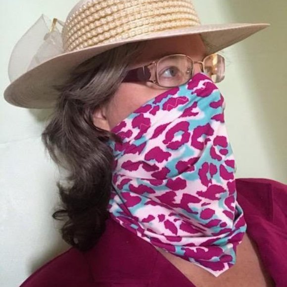 Leopard Neck Gaiter DuRag w/built-in elastic *NWT*